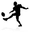 Silhouette American Football Player Royalty Free Stock Photo