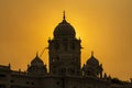 Silhouette Amritsar Golden Temple in India at sunset Royalty Free Stock Photo