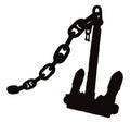 Silhouette anchor with chain