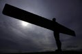 Silhouette of Angel of the North Royalty Free Stock Photo