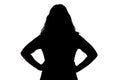 Silhouette of angry woman Royalty Free Stock Photo