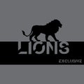 silhouette animal lion exclusive