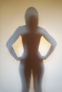 Silhouette of an anonymous woman