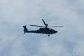 Silhouette of an Apache Helicopter Royalty Free Stock Photo