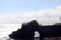 The silhouette around the iconic temple by the sea. Pura Tanah L