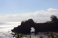 The silhouette around the iconic temple by the sea. Pura Tanah L