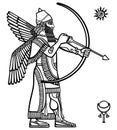 Silhouette of the Assyrian archer.
