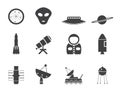 Silhouette Astronautics and Space Icons