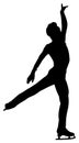 Silhouette of a athlete figure skating vector