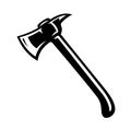 Silhouette of an axe vector image isolated. best for illustration