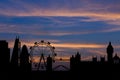 Silhouette background of London city skyline Royalty Free Stock Photo