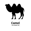 Silhouette of a Bactrian camel