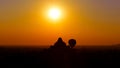 Silhouette of Bagan Royalty Free Stock Photo