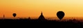 Silhouette of Bagan Royalty Free Stock Photo