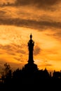 Silhouette of Bajra Sandhi monument