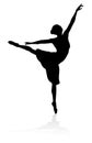Silhouette Ballet Dancer Royalty Free Stock Photo