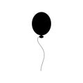 Silhouette balloon cartoon illustration isolated on white background