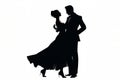 Silhouette of ballroom dancers