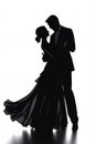 Silhouette of ballroom dancers