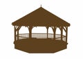 Silhouette of a bandstand