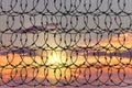 Silhouette of barbed wire