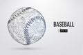 Silhouette of a baseball ball. Vector illustration Royalty Free Stock Photo