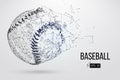 Silhouette of a baseball ball. Vector illustration Royalty Free Stock Photo