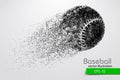 Silhouette of a baseball ball. Vector illustration Royalty Free Stock Photo