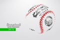 Silhouette of a baseball ball. Vector illustration Royalty Free Stock Photo
