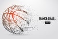 Silhouette of a basketball ball. Vector illustration Royalty Free Stock Photo