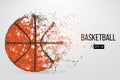 Silhouette of a basketball ball. Vector illustration Royalty Free Stock Photo