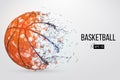 Silhouette of a basketball ball. Vector illustration Royalty Free Stock Photo