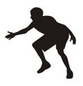 Silhouette of basketball player Royalty Free Stock Photo