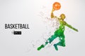 Silhouette of a basketball player. Vector illustration Royalty Free Stock Photo