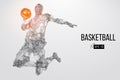 Silhouette of a basketball player. Vector illustration Royalty Free Stock Photo