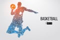 Silhouette of a basketball player. Vector illustration Royalty Free Stock Photo