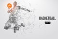 Silhouette of a basketball player. Vector illustration Royalty Free Stock Photo
