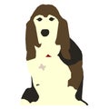Silhouette Basset Hound Dog 1 Illustration Vector