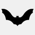 Silhouette bat isolated illustration icon