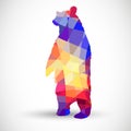 Silhouette a bear of geometric shapes Royalty Free Stock Photo
