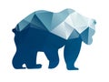 Silhouette a bear of geometric shapes Royalty Free Stock Photo