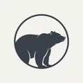 Silhouette of a bear, possibly Ursus Royalty Free Stock Photo
