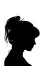 Silhouette of beautiful profile of female head concept beauty and fashion