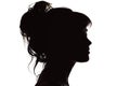 Silhouette of beautiful profile of woman face concept beauty and fashion Royalty Free Stock Photo