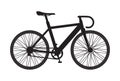 Silhouette bicycle mountain icon, Isolated on white background,