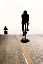 Silhouette of a bicycle rider