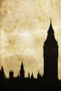 Silhouette of Big Ben Royalty Free Stock Photo