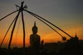 Silhouette of Big Buddha statue