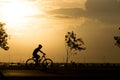 Silhouette bike on sunset