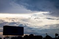 Silhouette billboard with sky Royalty Free Stock Photo